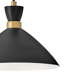 Quaelle 13" Medium Single Light Convertible Pendant, Black