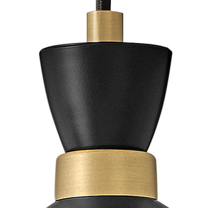 Quaelle 13" Medium Single Light Convertible Pendant, Black
