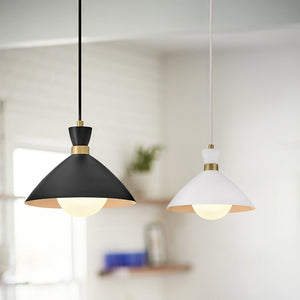 Quaelle 13" Medium Single Light Convertible Pendant, Black