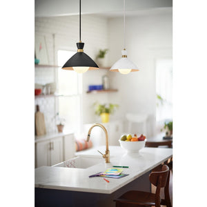 Quaelle 13" Medium Single Light Convertible Pendant, Black