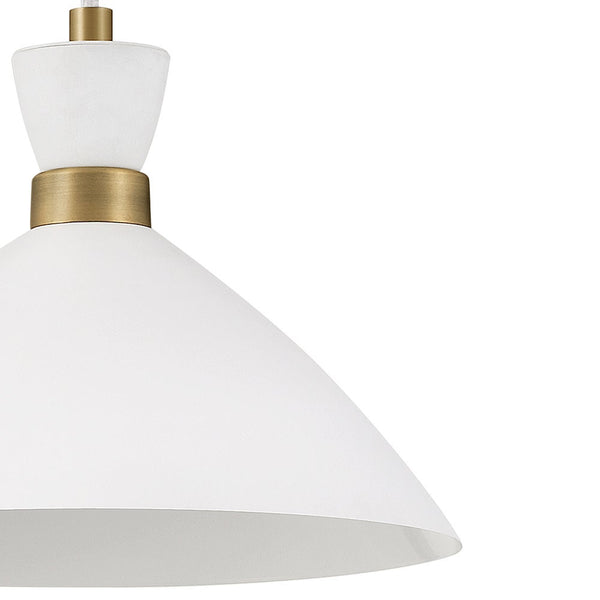 Quaelle 13" Medium Single Light Convertible Pendant, Matte White