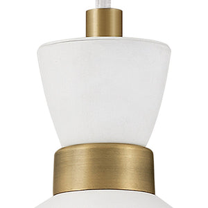 Quaelle 13" Medium Single Light Convertible Pendant, Matte White