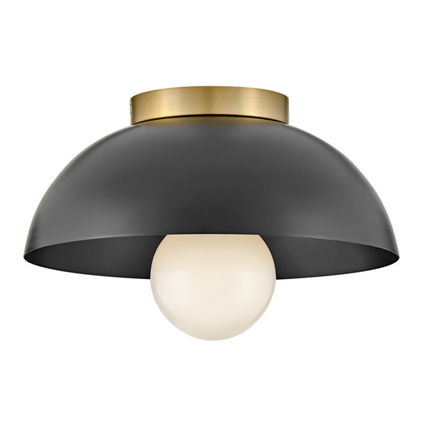 Cason 11" One Light Small Flush Mount, Black