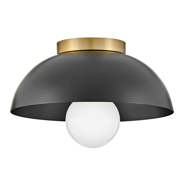 Cason 11" One Light Small Flush Mount, Black