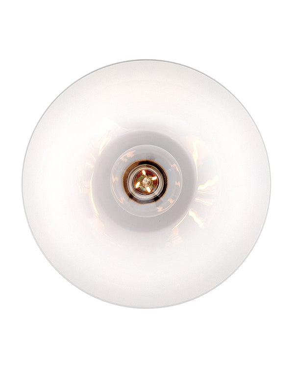 Cason 11" One Light Small Flush Mount, Lacquered Brass / Cased Opal Glass