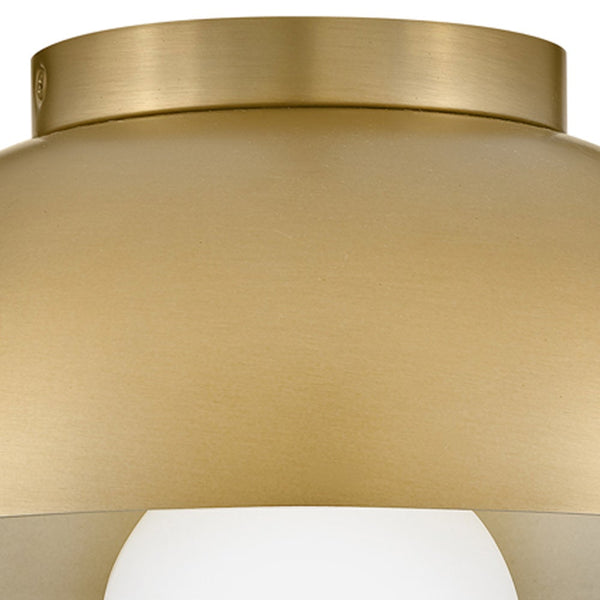 Cason 11" One Light Small Flush Mount, Lacquered Brass
