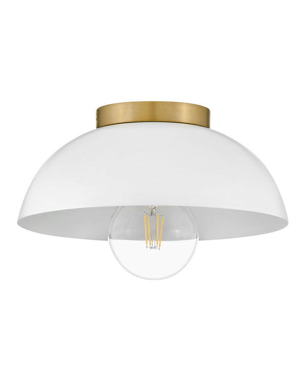 Cason 11" One Light Small Flush Mount, Matte White