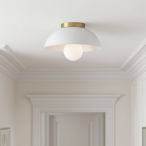 Cason 11" One Light Small Flush Mount, Matte White