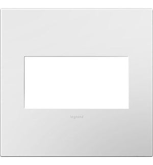 adorne® AWP2GWHW10 Gloss White-on-White Two-Gang Screwless Wall Plate with Microban®