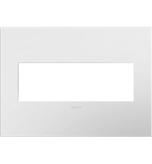 adorne® AWP3GWHW4 Gloss White-on-White Three-Gang Screwless Wall Plate with Microban®