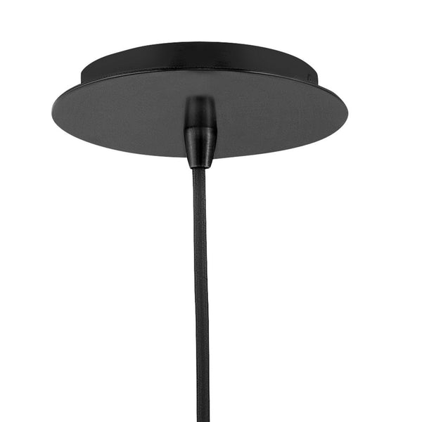 Elar 8" Small Single Light Convertible Pendant, Black