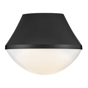 Naiel 11" One Light Small Flush Mount, Black