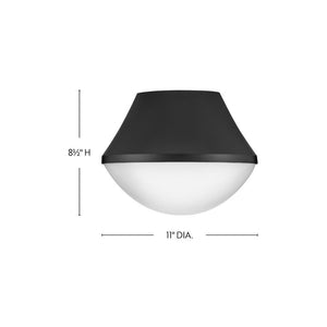 Naiel 11" One Light Small Flush Mount, Black