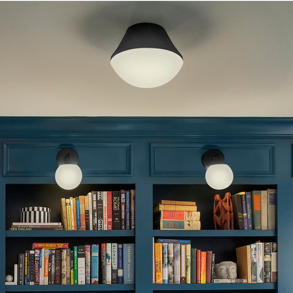 Naiel 11" One Light Small Flush Mount, Black