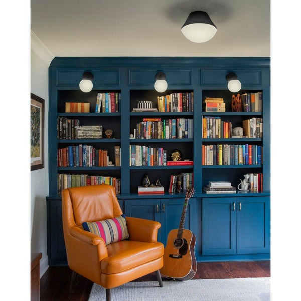 Naiel 11" One Light Small Flush Mount, Black