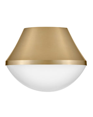 Naiel 11" One Light Small Flush Mount, Lacquered Brass