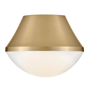 Naiel 11" One Light Small Flush Mount, Lacquered Brass