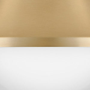 Naiel 11" One Light Small Flush Mount, Lacquered Brass