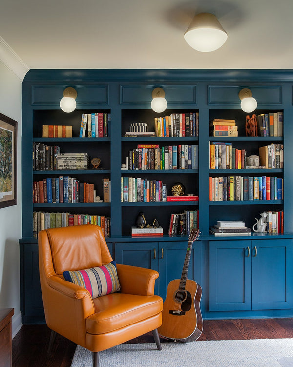 Naiel 11" One Light Small Flush Mount, Lacquered Brass