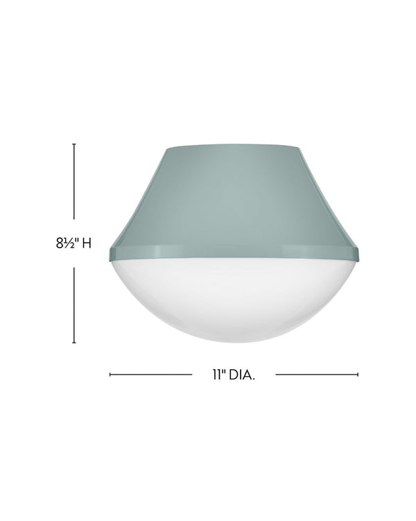 Naiel 11" One Light Small Flush Mount, Seafoam