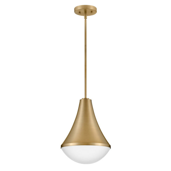 Naiel 11" One Light Small Pendant, Lacquered Brass