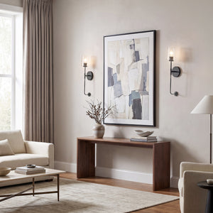 Quaan 5" Large Single Light Tall Sconce, Black