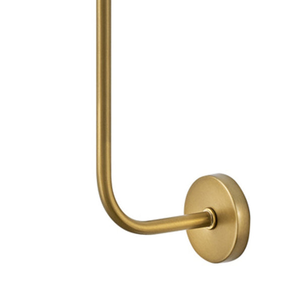 Quaan 5" Large Single Light Tall Sconce, Lacquered Brass / Clear Glass