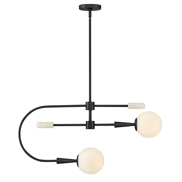 Elette 32" Two Lights Medium Single Tier, Black