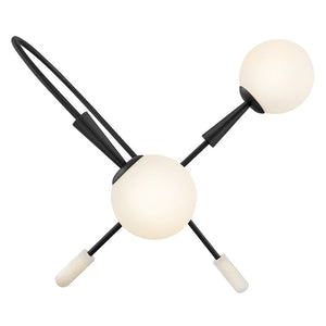 Elette 32" Two Lights Medium Single Tier, Black