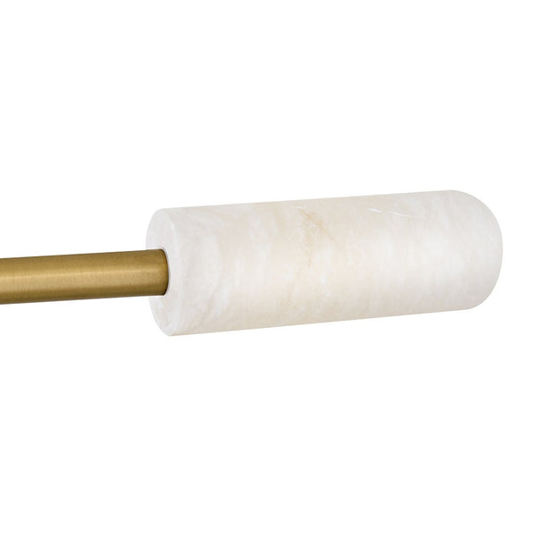 Elette 32" Two Lights Medium Single Tier, Lacquered Brass