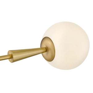 Elette 32" Two Lights Medium Single Tier, Lacquered Brass