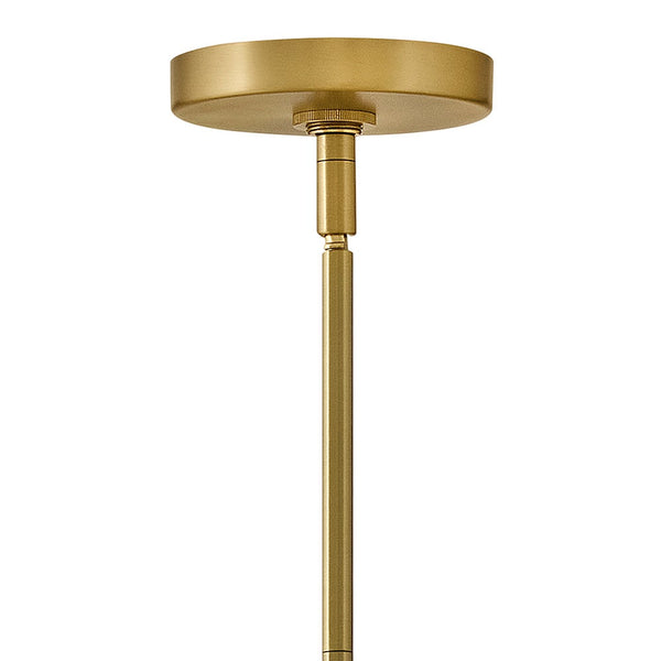 Elette 32" Two Lights Medium Single Tier, Lacquered Brass