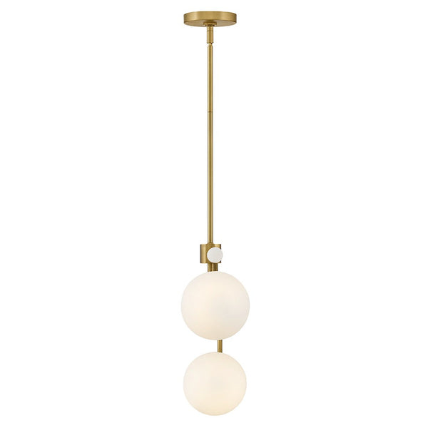 Elette 32" Two Lights Medium Single Tier, Lacquered Brass