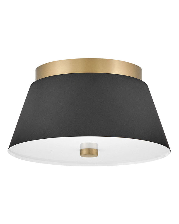 Elvia 10" Two Lights Small Flush Mount, Black