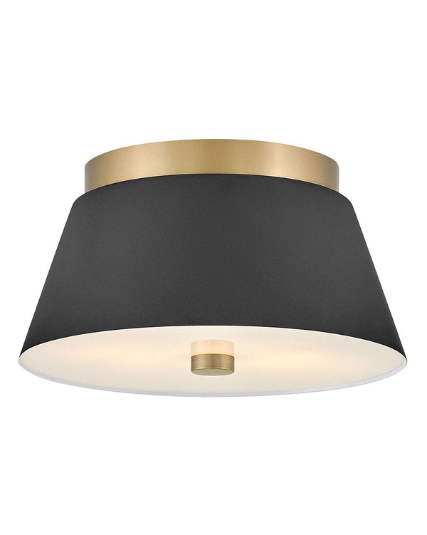 Elvia 10" Two Lights Small Flush Mount, Black