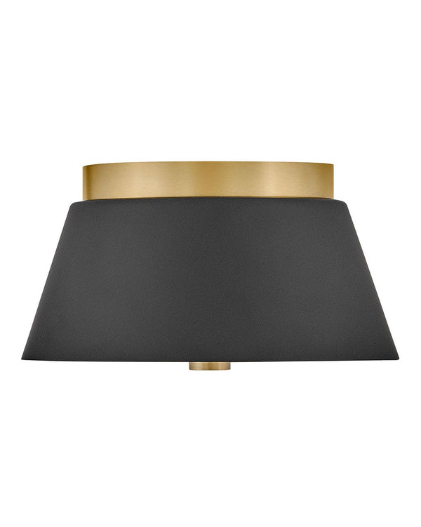 Elvia 10" Two Lights Small Flush Mount, Black