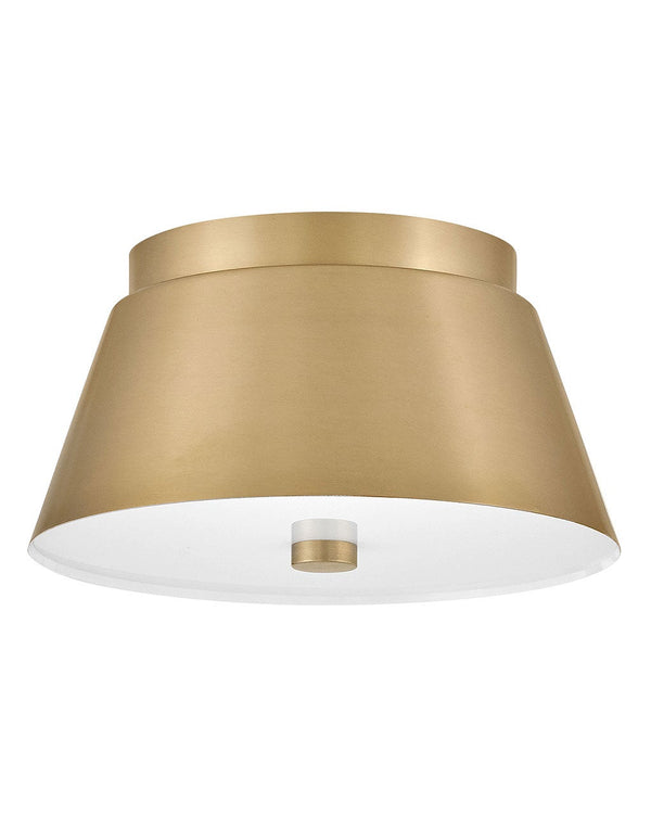 Elvia 10" Two Lights Small Flush Mount, Lacquered Brass