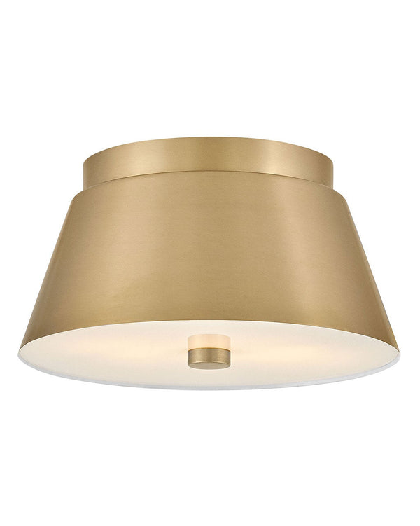 Elvia 10" Two Lights Small Flush Mount, Lacquered Brass