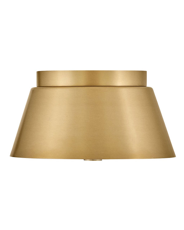 Elvia 10" Two Lights Small Flush Mount, Lacquered Brass