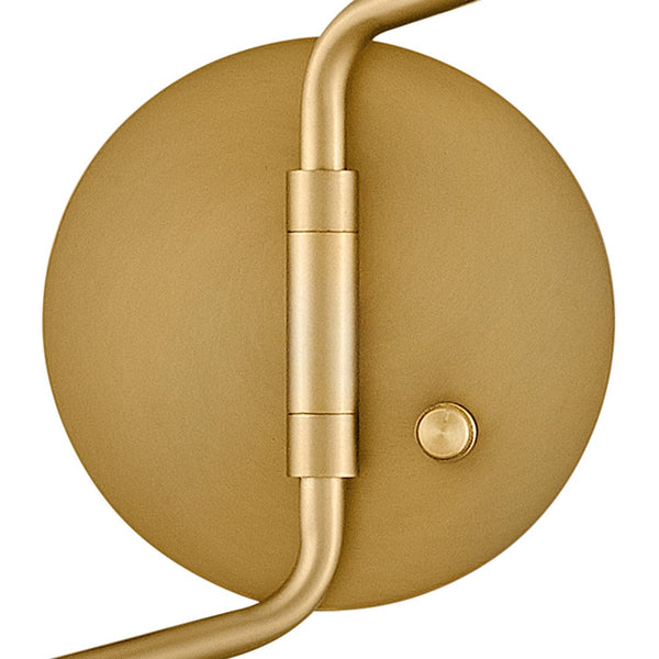 Sason 23" Two Lights Large Sconce, Lacquered Brass