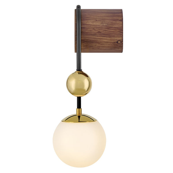 Laan 9" Medium Single Light Sconce, Bright Brass