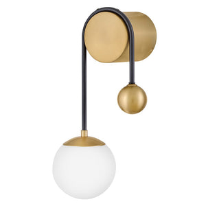 Laan 9" Medium Single Light Sconce, Black