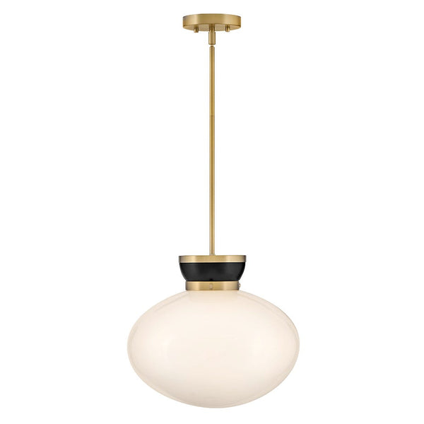 Saton 15" One Light Medium Pendant, Black