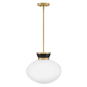 Saton 15" One Light Medium Pendant, Black
