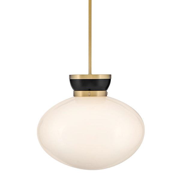 Saton 15" One Light Medium Pendant, Black