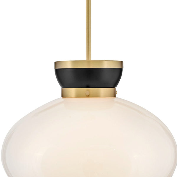 Saton 15" One Light Medium Pendant, Black