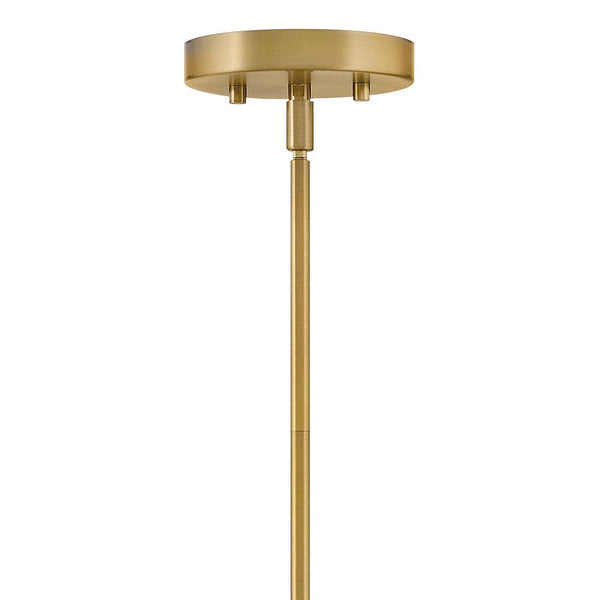 Saton 15" One Light Medium Pendant, Lacquered Brass