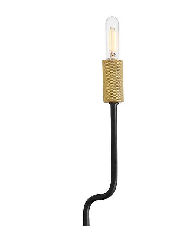 Haiel 5" Two Lights Medium Sconce, Black