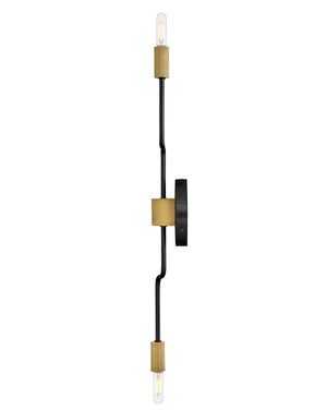 Haiel 5" Two Lights Medium Sconce, Black
