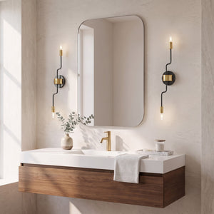 Haiel 5" Two Lights Medium Sconce, Black